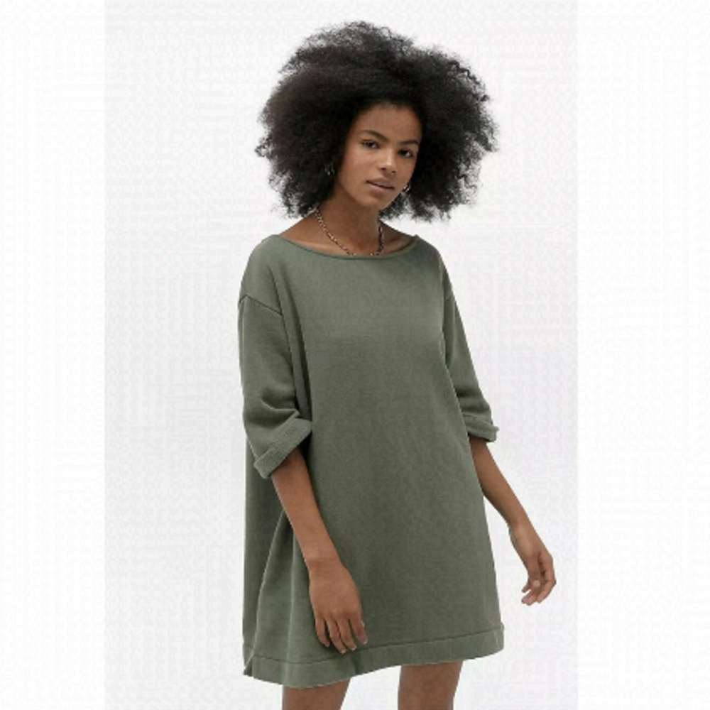 Urban Outfitters Torino Sweatshirt Mini Green Dress Size Small